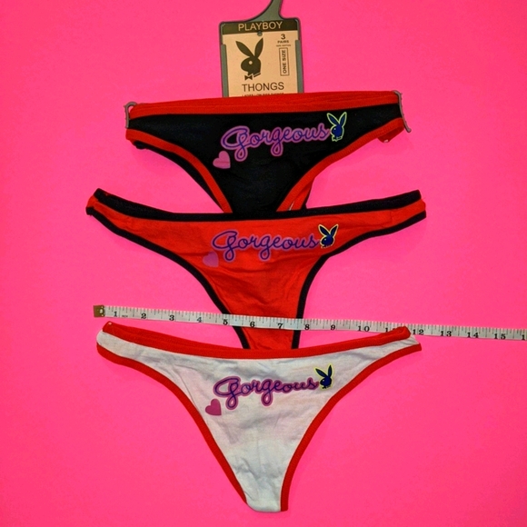 Playboy set of 3 thongs - Picture 1 of 4